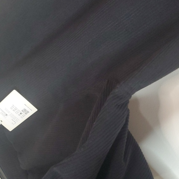 NWT Halara Pull-On Black Wideleg Ribbed Pants Size Large Elastic Waist Pockets - Picture 5 of 11